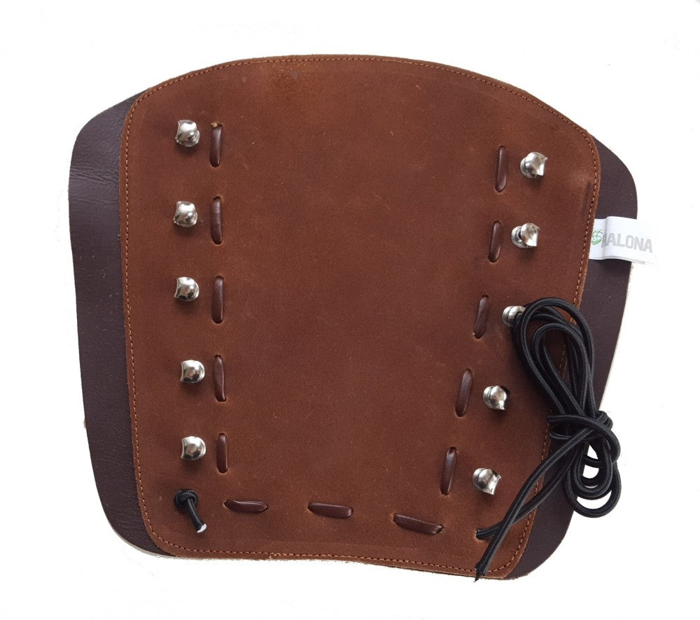 Armguard traditional for archery, black.bulls made of leather, more traditional